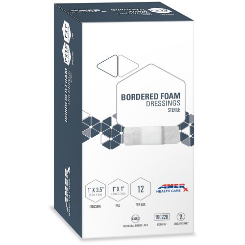 AMERX Bordered Foam Dressing - 1 X 3.5