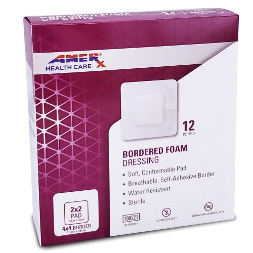 AMERX Bordered Foam Dressing - 4 x 4