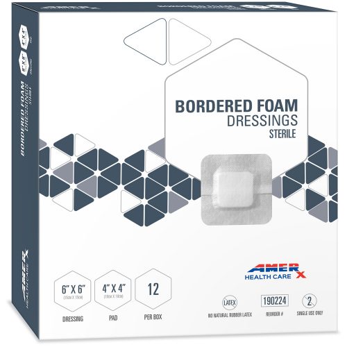AMERX Bordered Foam Dressing - 6 x 6