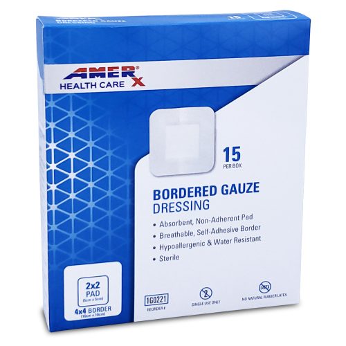 AMERX Bordered Gauze Dressings - 4 x 4