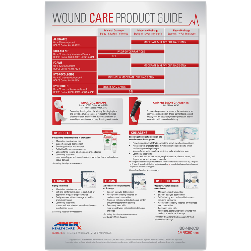 Wound Care Product Guide Poster