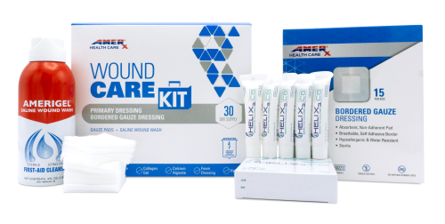 Wound care kit box and HELIX3-CG Collagen Gel box